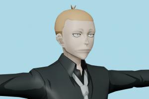 Ginshi Shirazu Tokyo-Ghoul, male, man, people, human, xna, characters, rigged